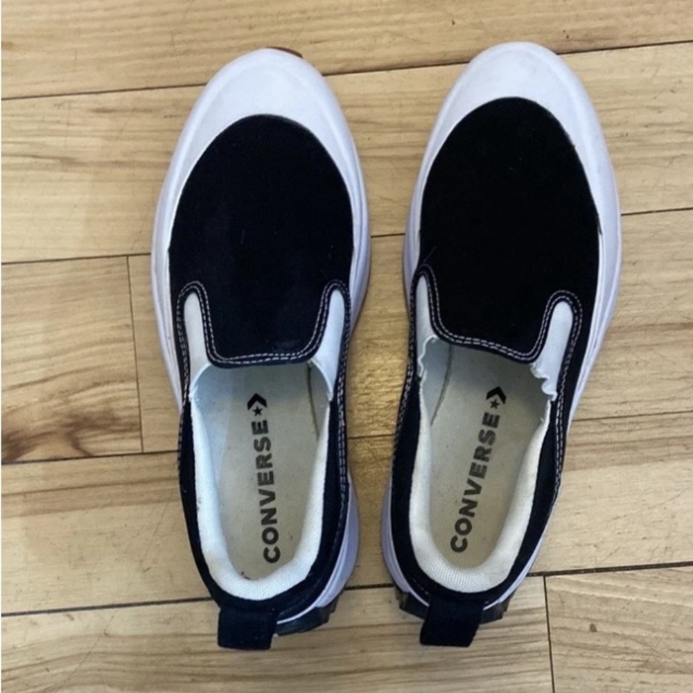 Converse Black and White Slip-On Shoes